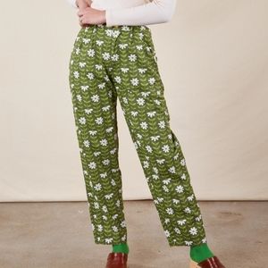Big Bud Press Daisy Chain Green Petite Trouser